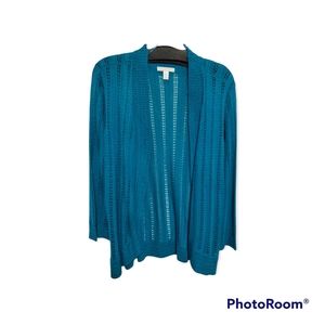 Dana Buchman turquoise light weight summer sweater